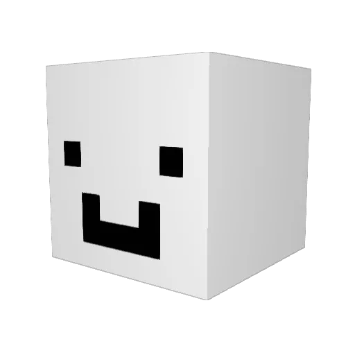 apple_seeds_ Minecraft avatar head, 3D render