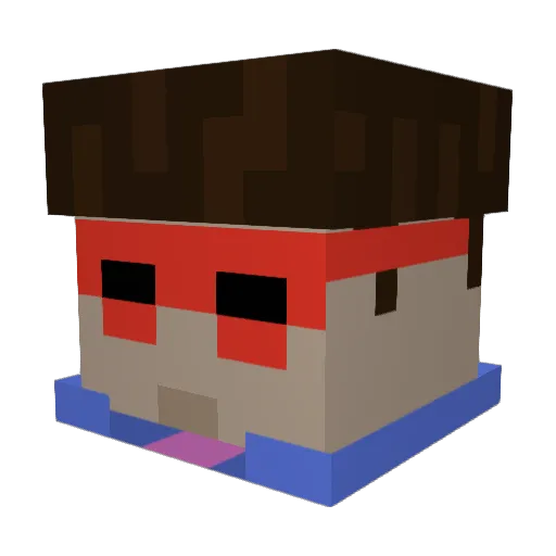 appleandmemes Minecraft avatar head, 3D render