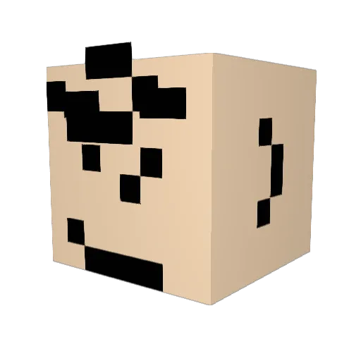 applebrittle Minecraft avatar head, 3D render