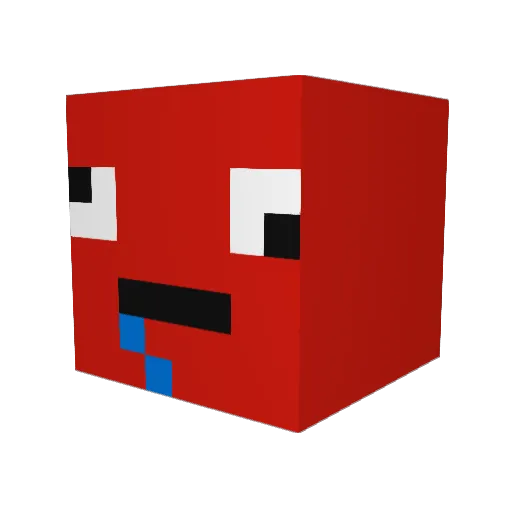 applecraft1 Minecraft avatar head, 3D render