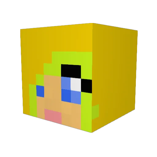 appledragontear Minecraft avatar head, 3D render