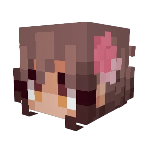 applefries_ Minecraft avatar head, 3D render