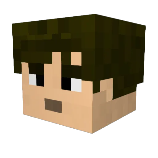 applefritter Minecraft avatar head, 3D render