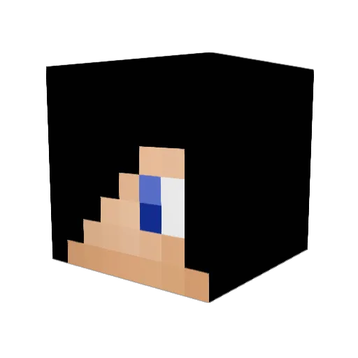applehoofd Minecraft avatar head, 3D render