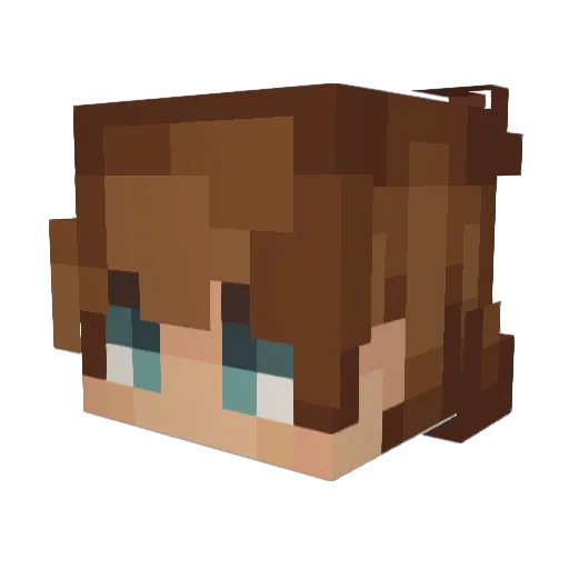 applehord Minecraft avatar head, 3D render