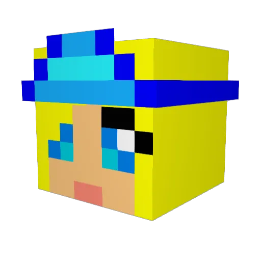 applejack_777 Minecraft avatar head, 3D render