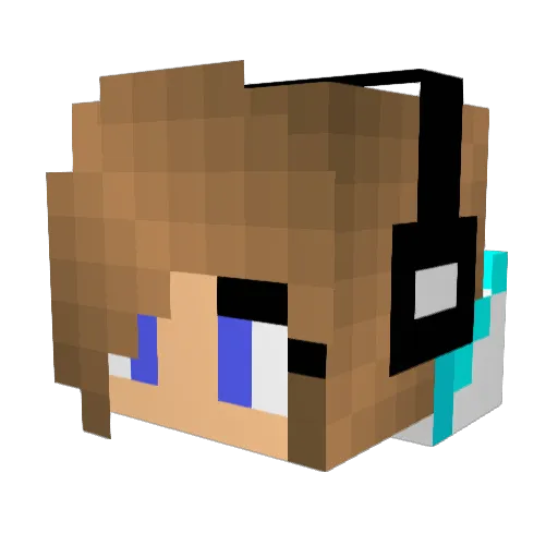 applejenta Minecraft avatar head, 3D render