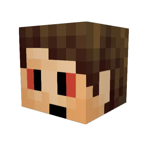 applemason Minecraft avatar head, 3D render