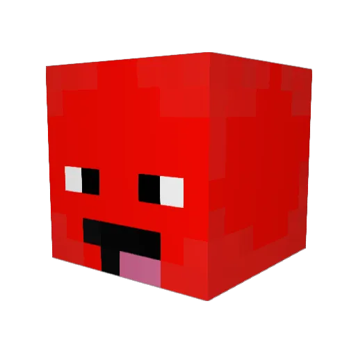 applemiiint Minecraft avatar head, 3D render