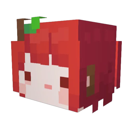 applemong Minecraft avatar head, 3D render