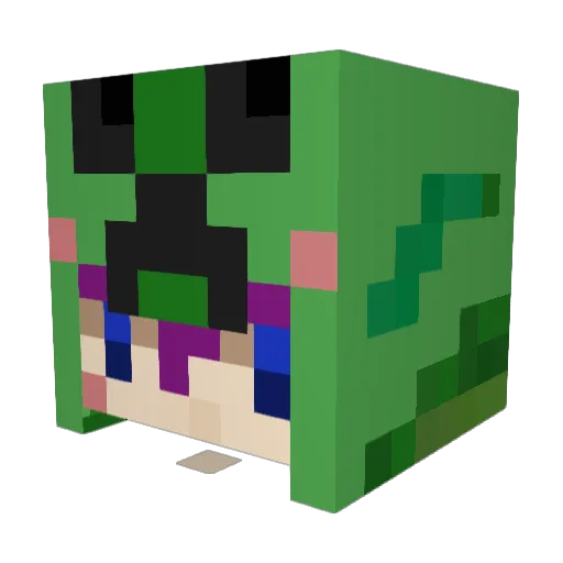 applennnn Minecraft avatar head, 3D render