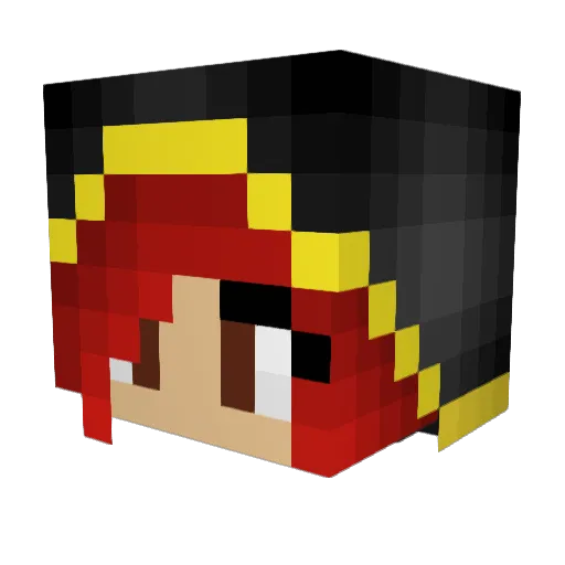 applenono Minecraft avatar head, 3D render