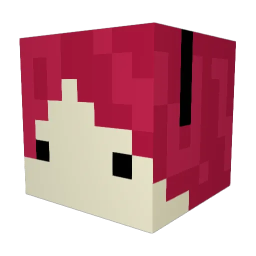 applesarecool_ Minecraft avatar head, 3D render