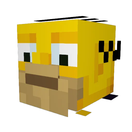 applesavce Minecraft avatar head, 3D render