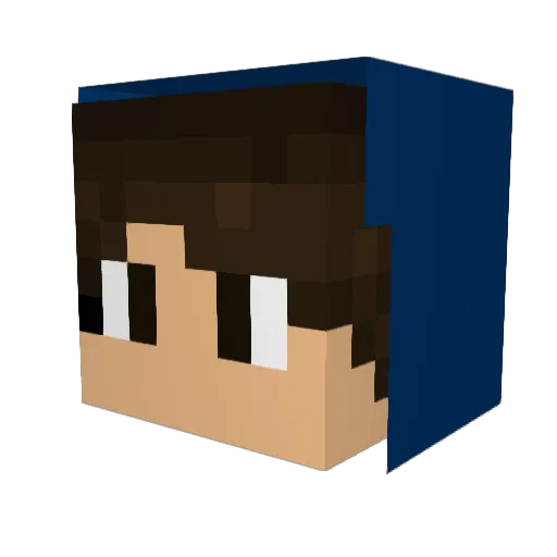 applesplash Minecraft avatar head, 3D render