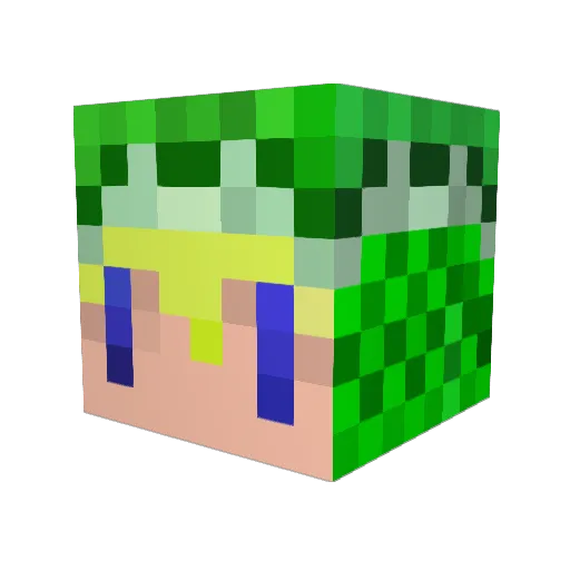 appleteq Minecraft avatar head, 3D render