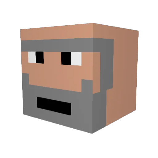 approxo1 Minecraft avatar head, 3D render
