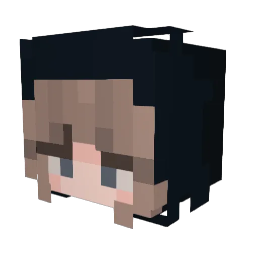 apreffedd Minecraft avatar head, 3D render