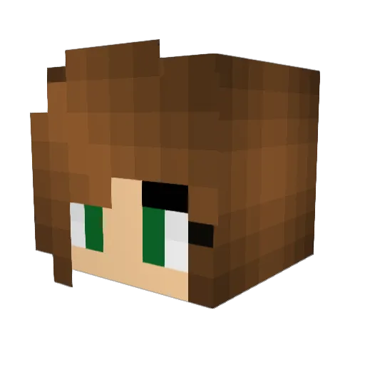 april2025 Minecraft avatar head, 3D render