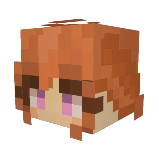 aprilzX Minecraft avatar head, 3D render
