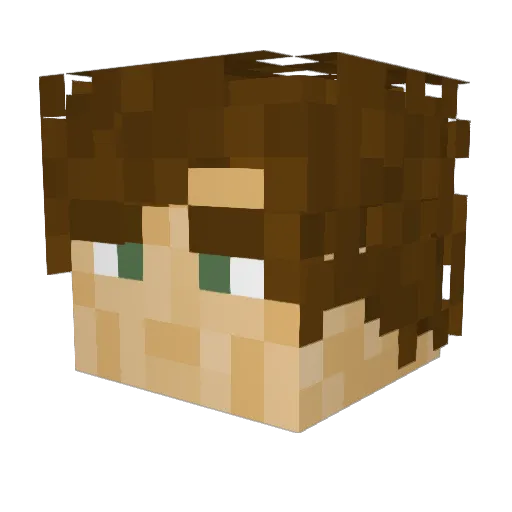 apsey Minecraft avatar head, 3D render