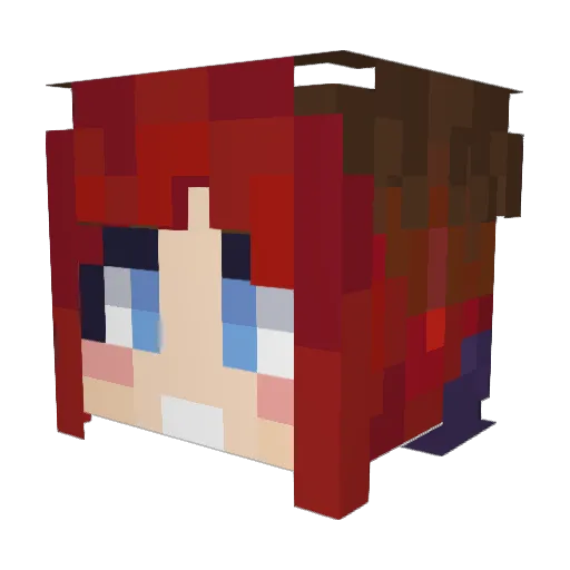 apsfj Minecraft avatar head, 3D render