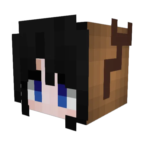 apstackle Minecraft avatar head, 3D render