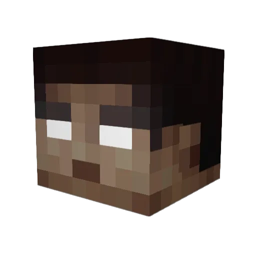apswish Minecraft avatar head, 3D render