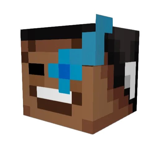 apt1 Minecraft avatar head, 3D render