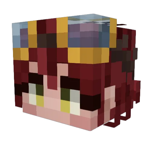 aptArchivist Minecraft avatar head, 3D render
