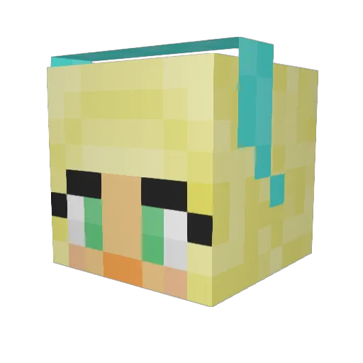 aputschi Minecraft avatar head, 3D render