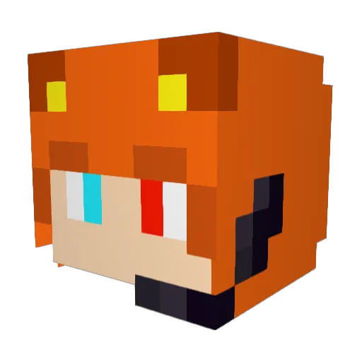 apw14m Minecraft avatar head, 3D render