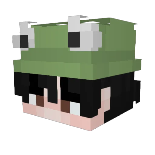aqi77 Minecraft avatar head, 3D render