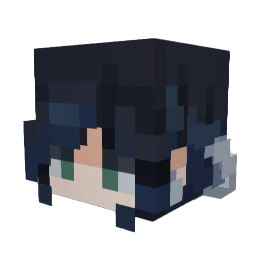 aqiaa Minecraft avatar head, 3D render