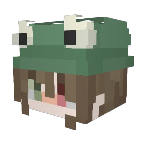 aqonso Minecraft avatar head, 3D render
