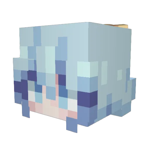 aqqa Minecraft avatar head, 3D render