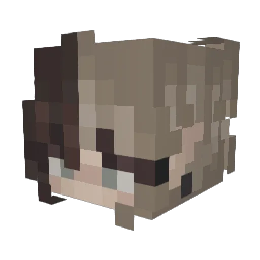 aqstxia Minecraft avatar head, 3D render