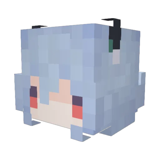 aqtagawa Minecraft avatar head, 3D render
