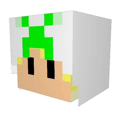 aqua0609 Minecraft avatar head, 3D render