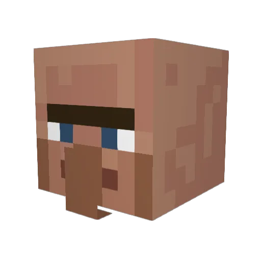 aqua24 Minecraft avatar head, 3D render