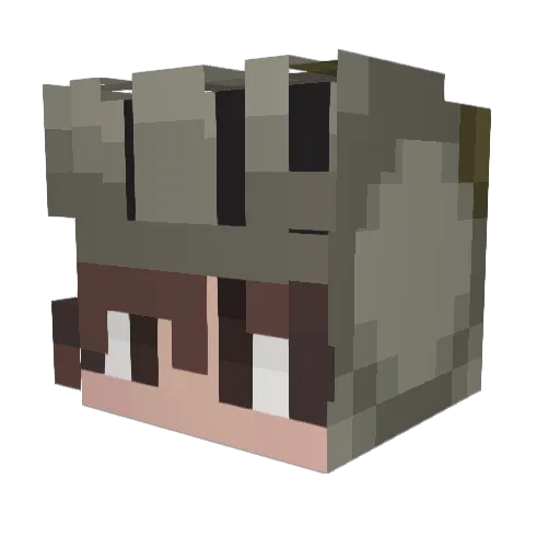 aqua5631 Minecraft avatar head, 3D render