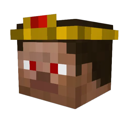 aqua_3 Minecraft avatar head, 3D render