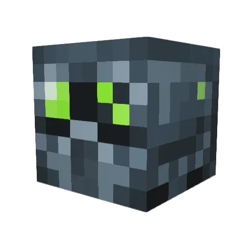 aqua_pack Minecraft avatar head, 3D render