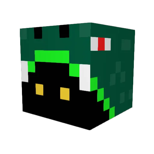 aquafrostbite Minecraft avatar head, 3D render