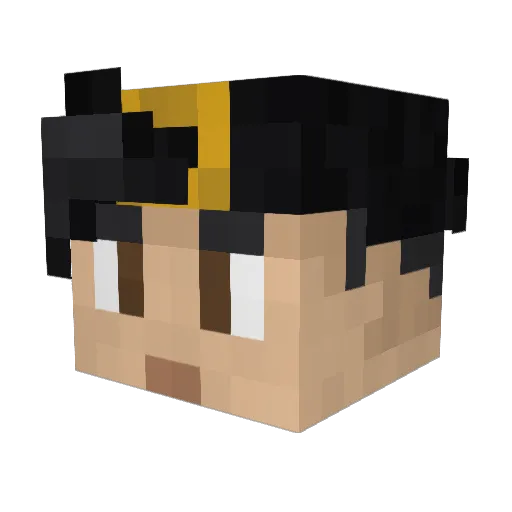 aquainta Minecraft avatar head, 3D render