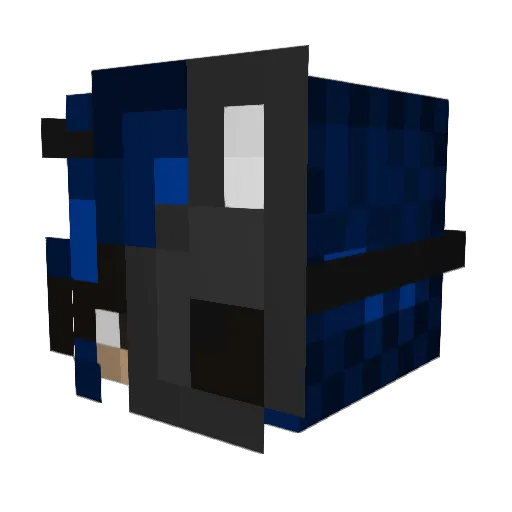 aqualava046 Minecraft avatar head, 3D render