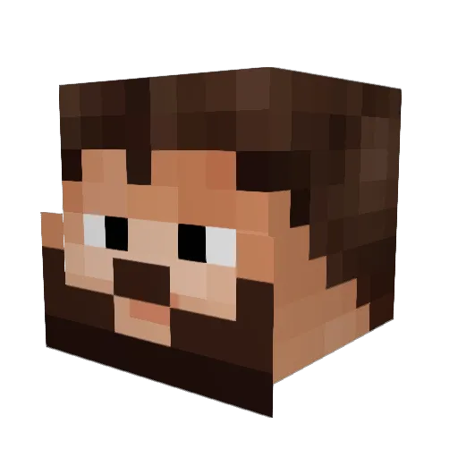aquamantor Minecraft avatar head, 3D render