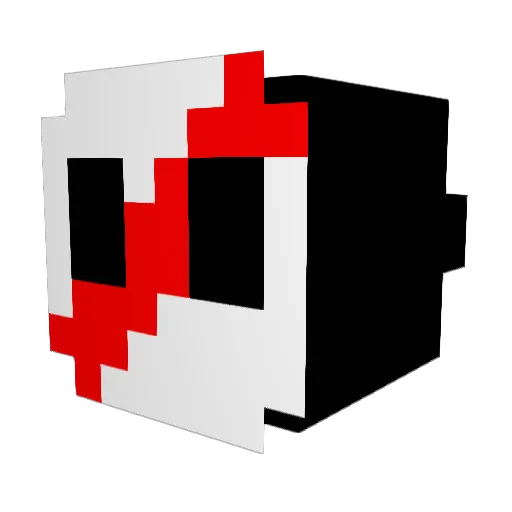 aquamarinho Minecraft avatar head, 3D render