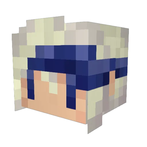 aquariscott Minecraft avatar head, 3D render