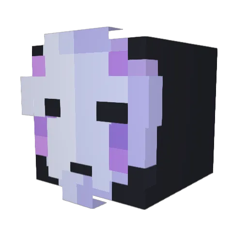 aquarrd Minecraft avatar head, 3D render